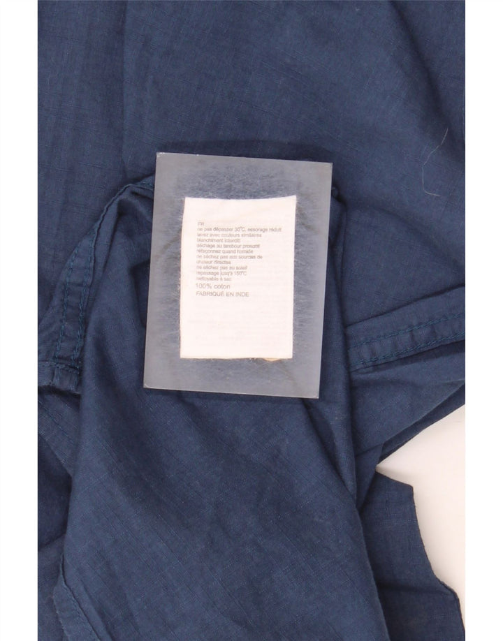 Camisa masculina de manga curta Mountain Warehouse grande algodão azul marinho