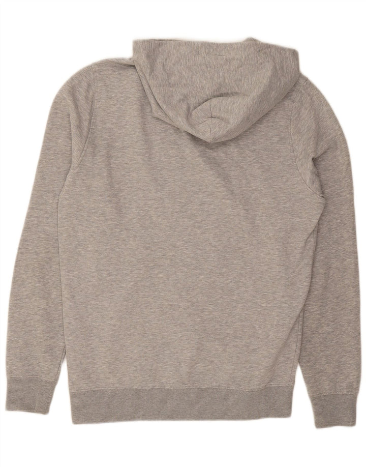 Suéter masculino com capuz gráfico TOMMY HILFIGER algodão manchado cinza médio