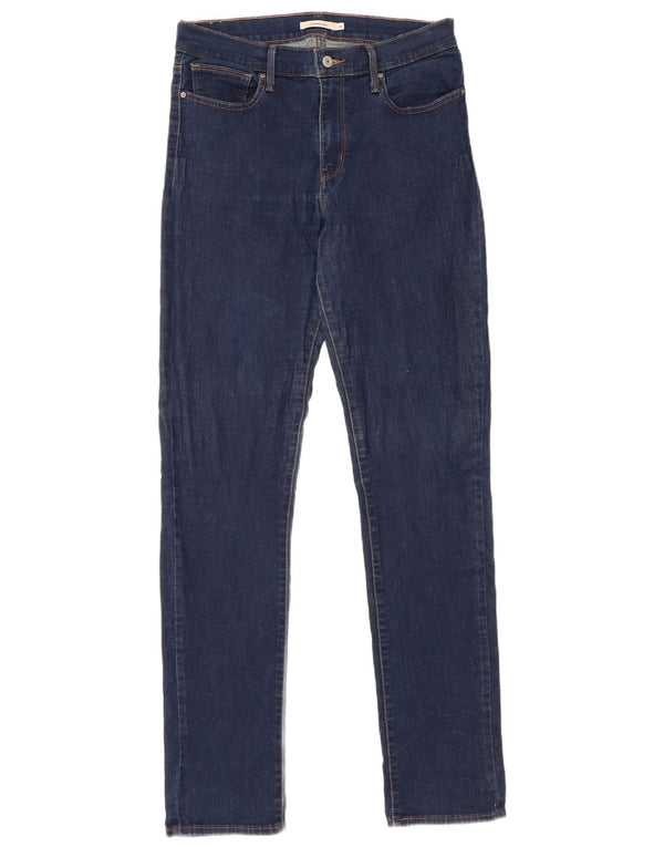 Levi's Womens Slimming Slim Jeans W32 L34 Azul Marinho Algodão