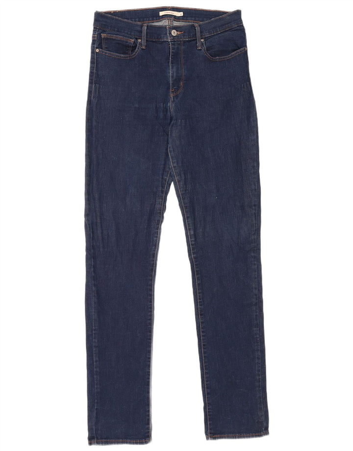 Levi's Womens Slimming Slim Jeans W32 L34 Azul Marinho Algodão