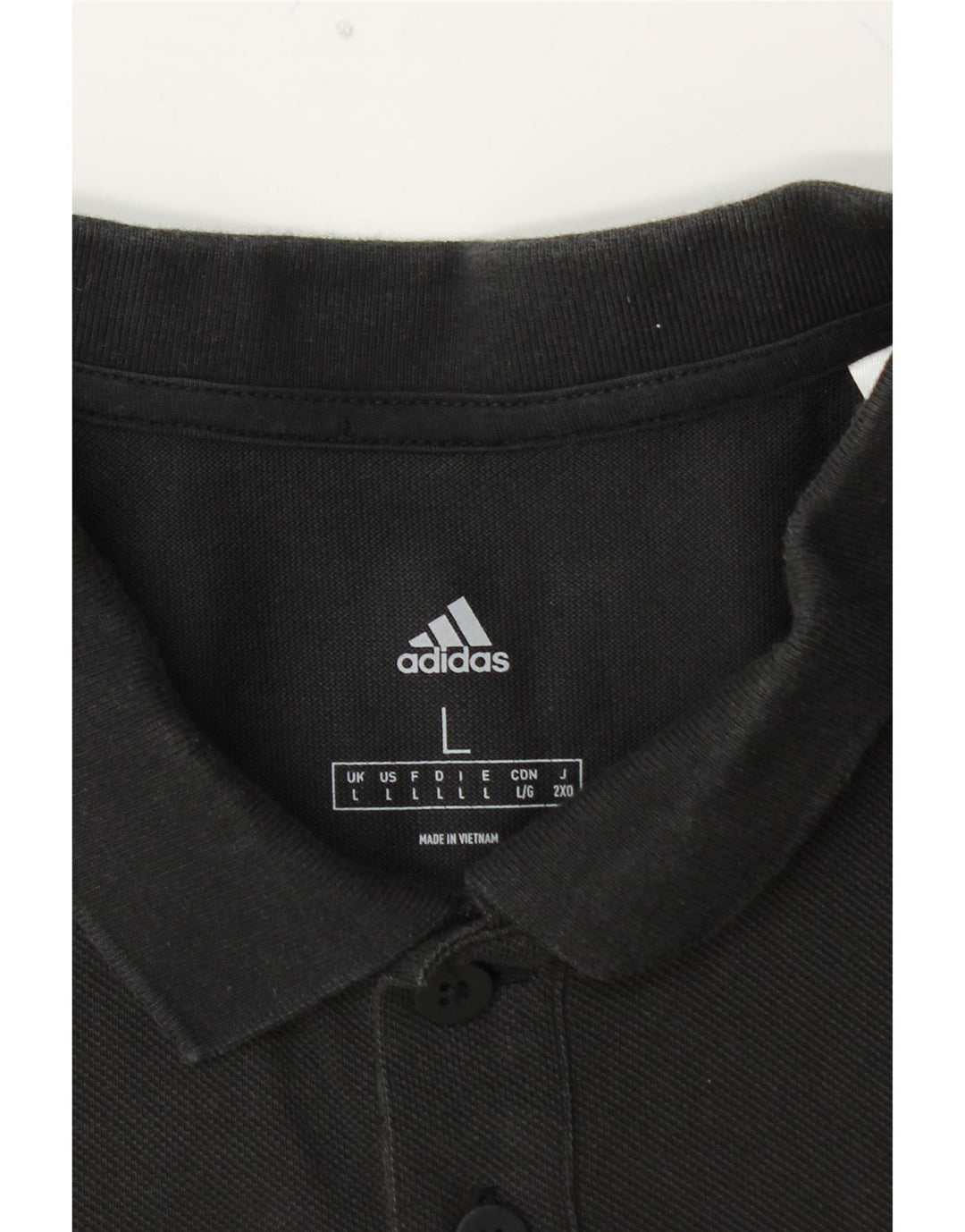Camisa polo masculina ADIDAS grande algodão preto