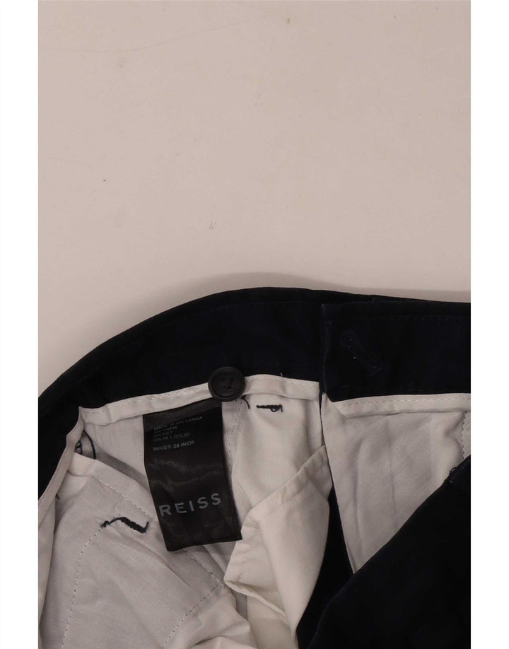Shorts Chino Masculino Reiss W28 Pequeno Algodão Azul Marinho