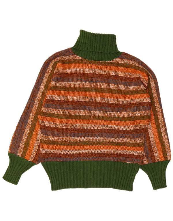 Suéter feminino vintage com gola redonda IT 44 listrado médio multicolorido