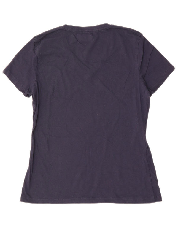 Camiseta feminina Kappa com estampa gráfica UK 18 XL azul marinho algodão