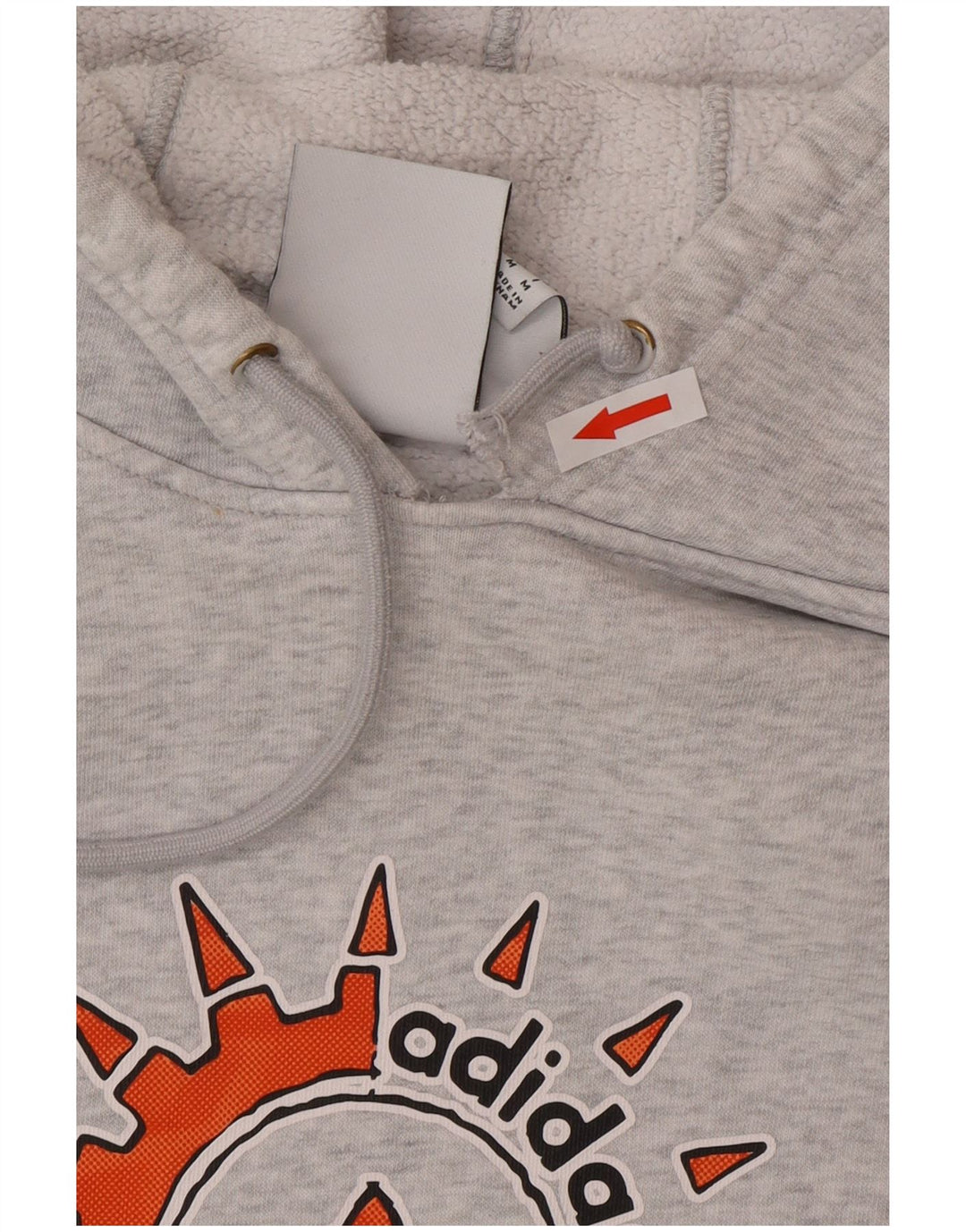 Adidas Mens Graphic Hoodie Jumper Médio Algodão Cinza