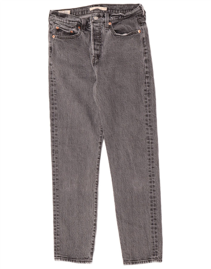 Calça jeans feminina Levi's Wedge Tapered W26 L27 cinza algodão clássico