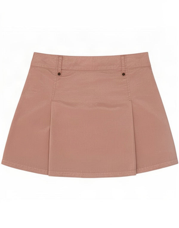 Zara Mulher Trafaluc Mini Saia Plissada EU 34 2XS W24 Algodão Rosa