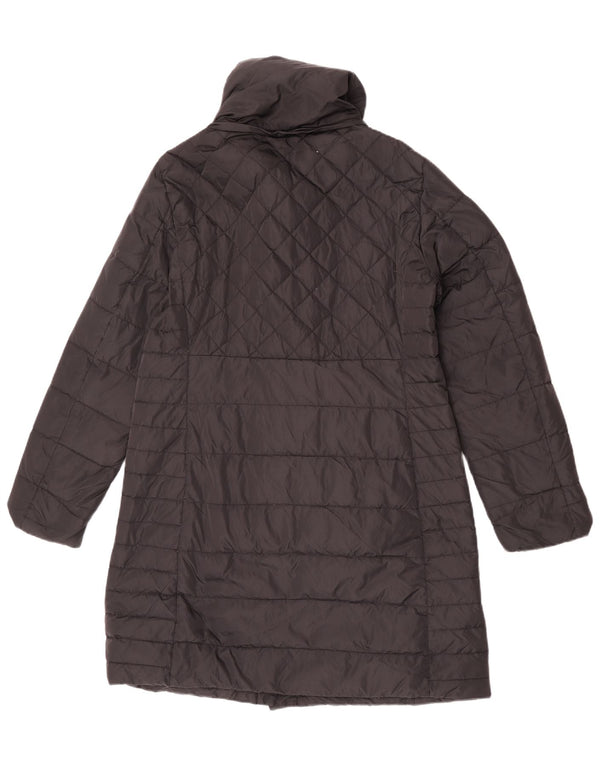 Casaco acolchoado esportivo feminino Marella UK 14 grande poliamida preta
