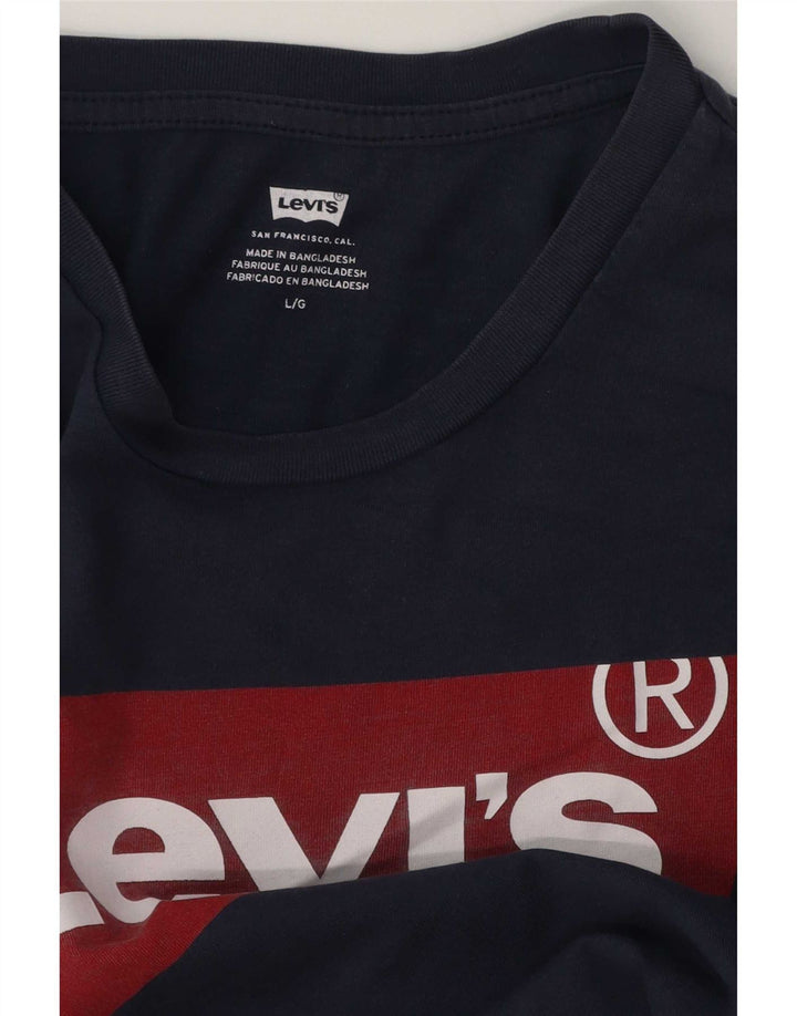 Camiseta gráfica masculina Levi's grande azul marinho