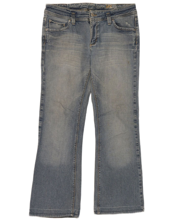 Lee Womens Heritage Bootcut Jeans US 13/14 Grande W34 L30 Azul Algodão