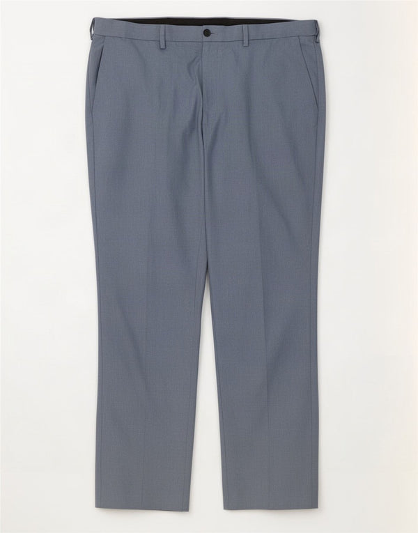 Calça Chino Masculina Marks & Spencer Regular Fit W40 L31 Azul Poliéster