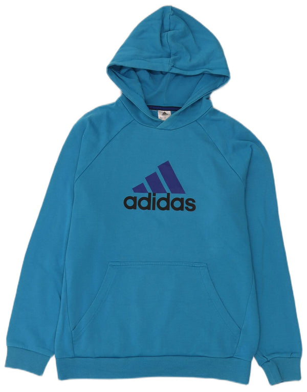 Camisola com capuz gráfico Adidas Boys 15-16 anos azul