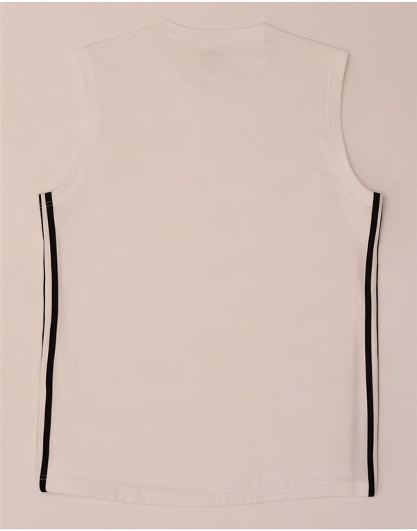 Adidas Mens Climalite Vest Top Grande Poliéster Branco