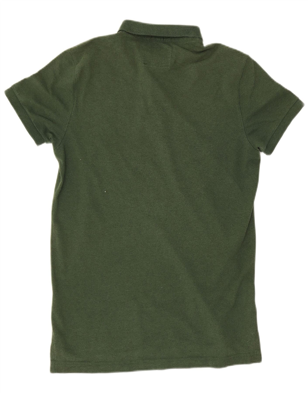 Camisa polo masculina Hollister pequena de algodão verde