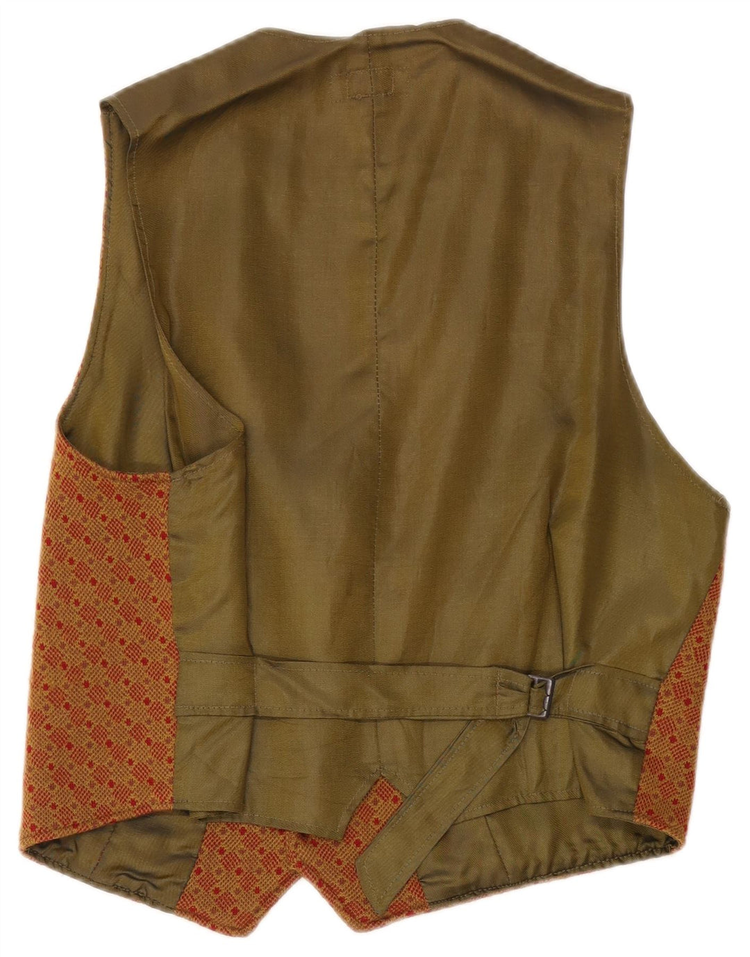 Manor House Colete masculino regular grande marrom geométrico viscose clássico