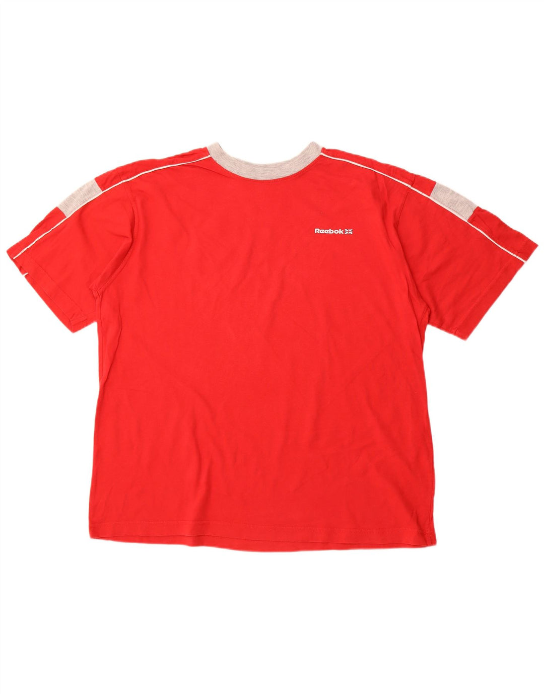 Camiseta masculina REEBOK Top XL algodão colorblock vermelho
