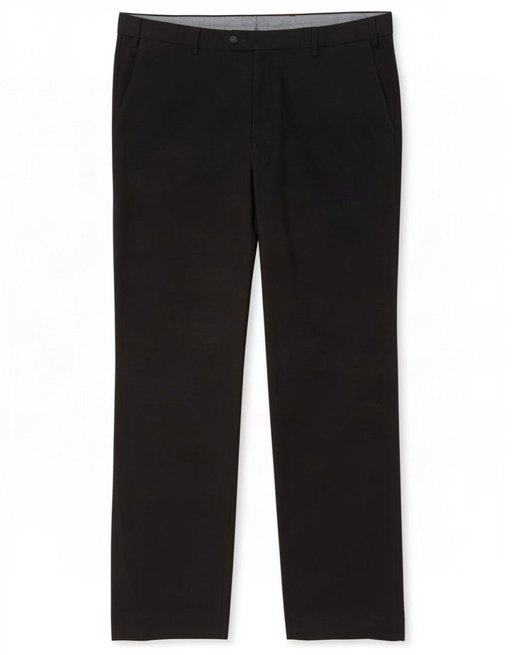 Calça masculina de terno regular Marks & Spencer W38 L31 poliéster preto