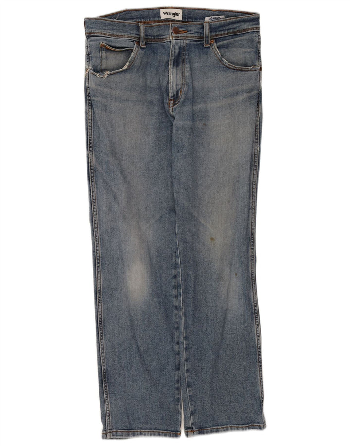 Wrangler Masculino Texas Straight Jeans W32 L30 Azul Algodão