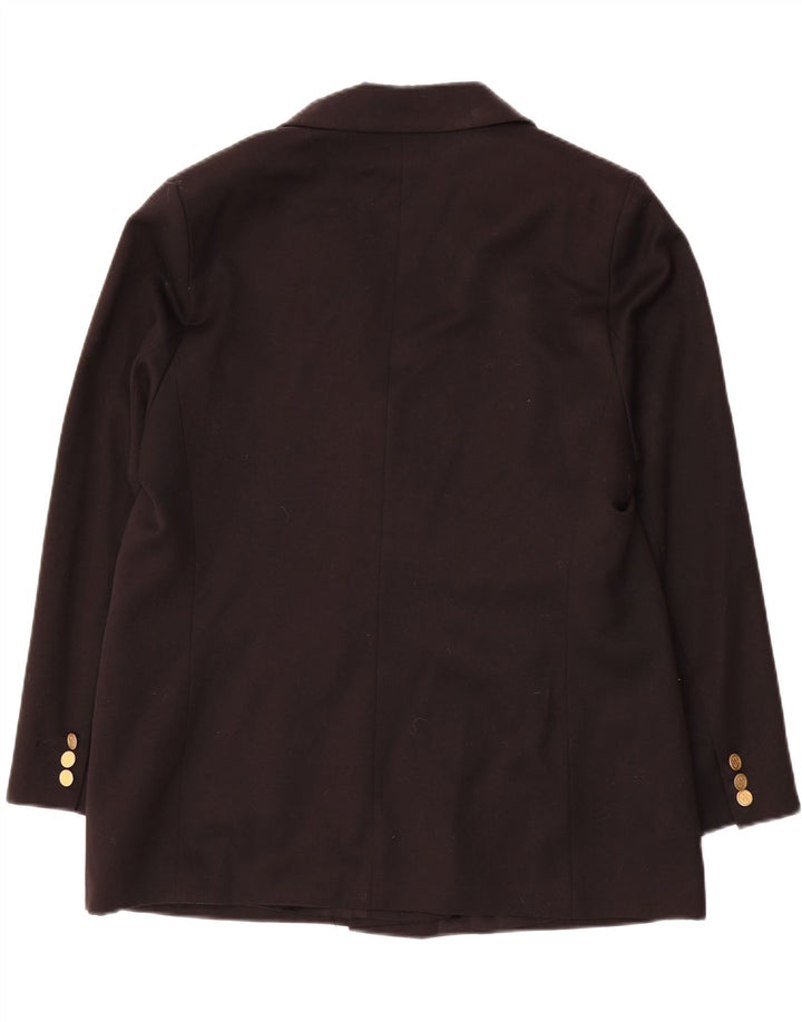 Jaqueta blazer feminina Marks & Spencer com peito duplo Reino Unido 16 grande preta