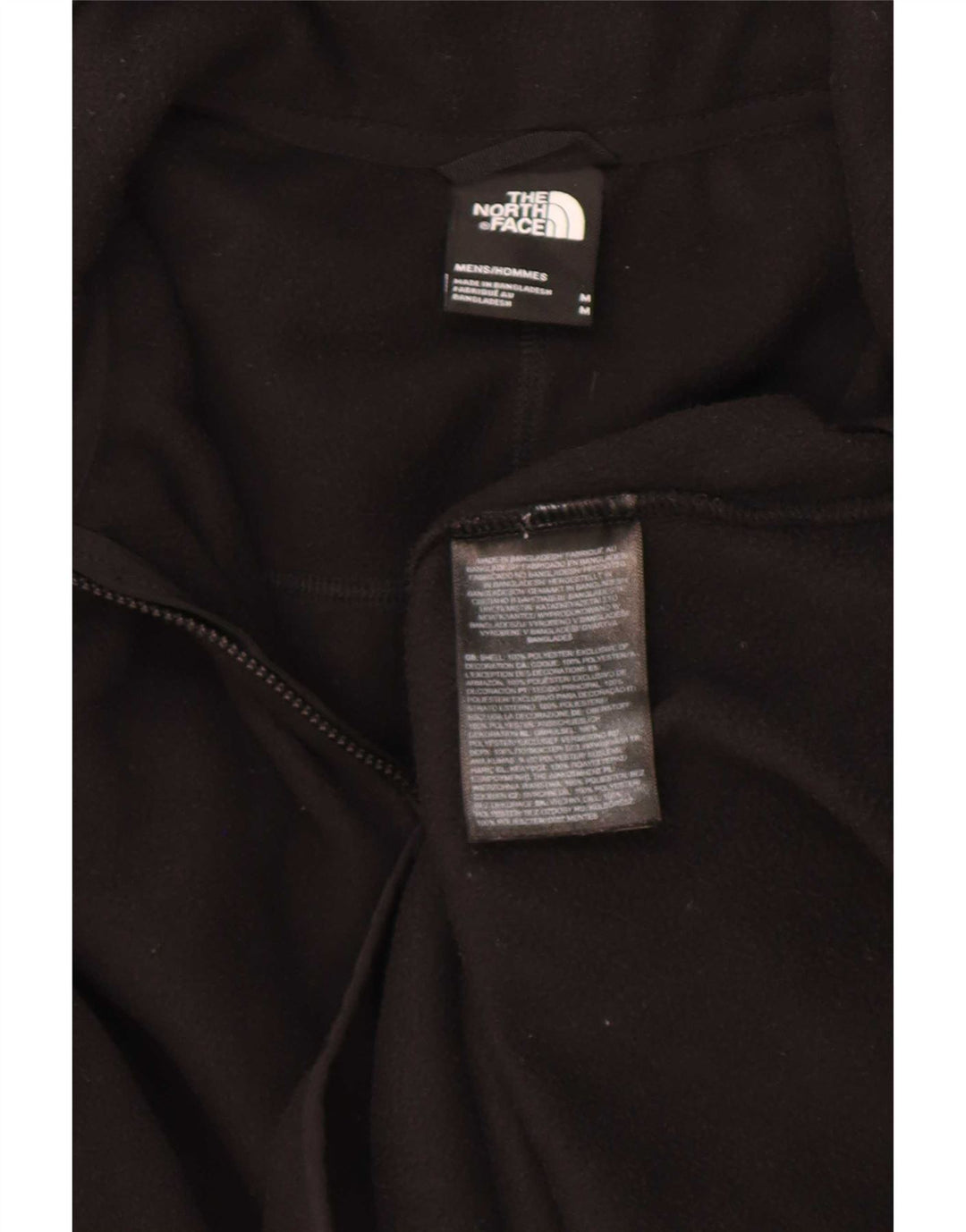Suéter de lã masculino The North Face com zíper e gola média poliéster preto