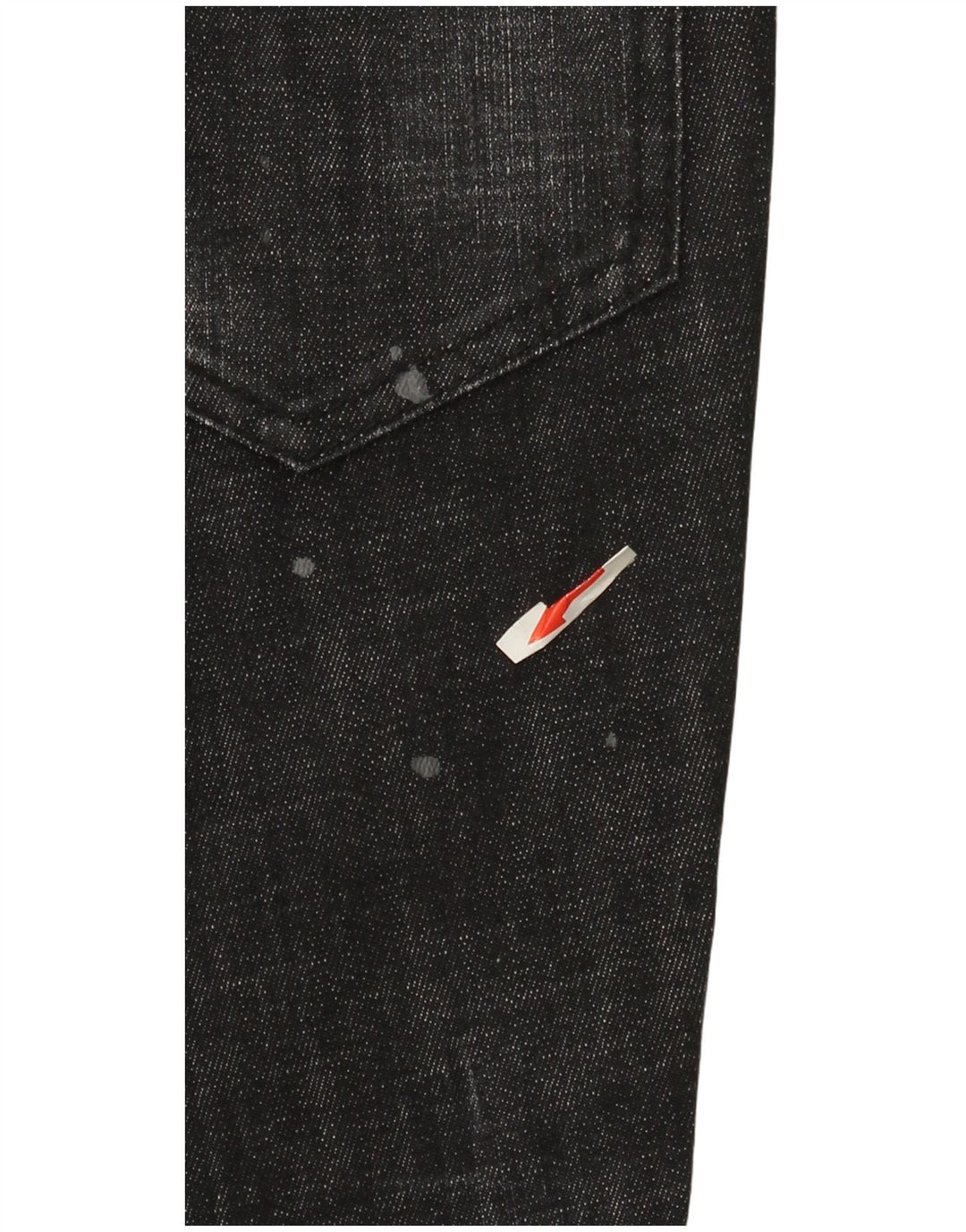 Dsquared2 Jeans reto feminino IT 44 médio W30 L26 algodão preto