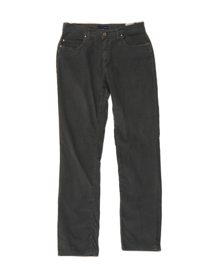 TRUSSARDI Womens Straight Corduroy Trousers W26 L30 Grey Cotton Vintage Trussardi and Second-Hand Trussardi from Messina Hembry 