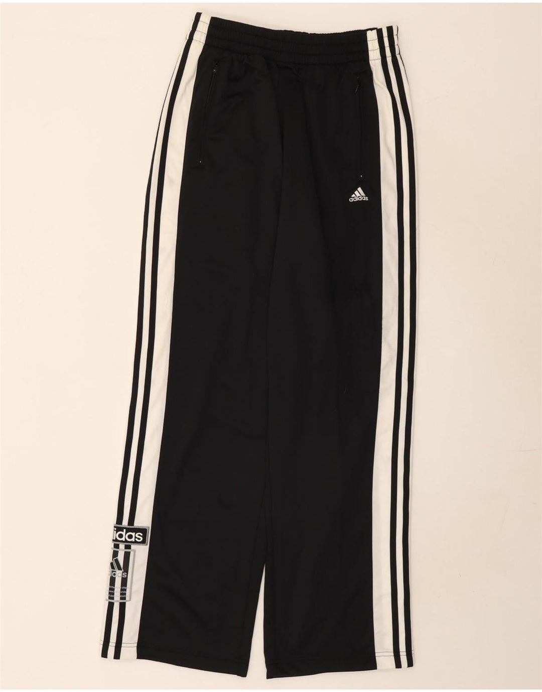Adidas Mens Treino Calças Pequenas Poliéster Colorblock Preto