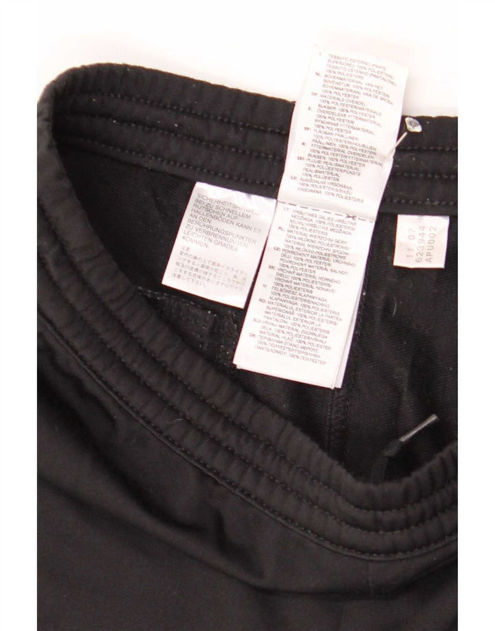 Calça de treino feminina Adidas UK 10 pequena poliéster preto