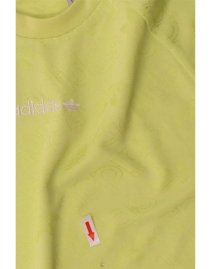 Adidas Mens Graphic T-Shirt Top Pequeno Poliéster Verde