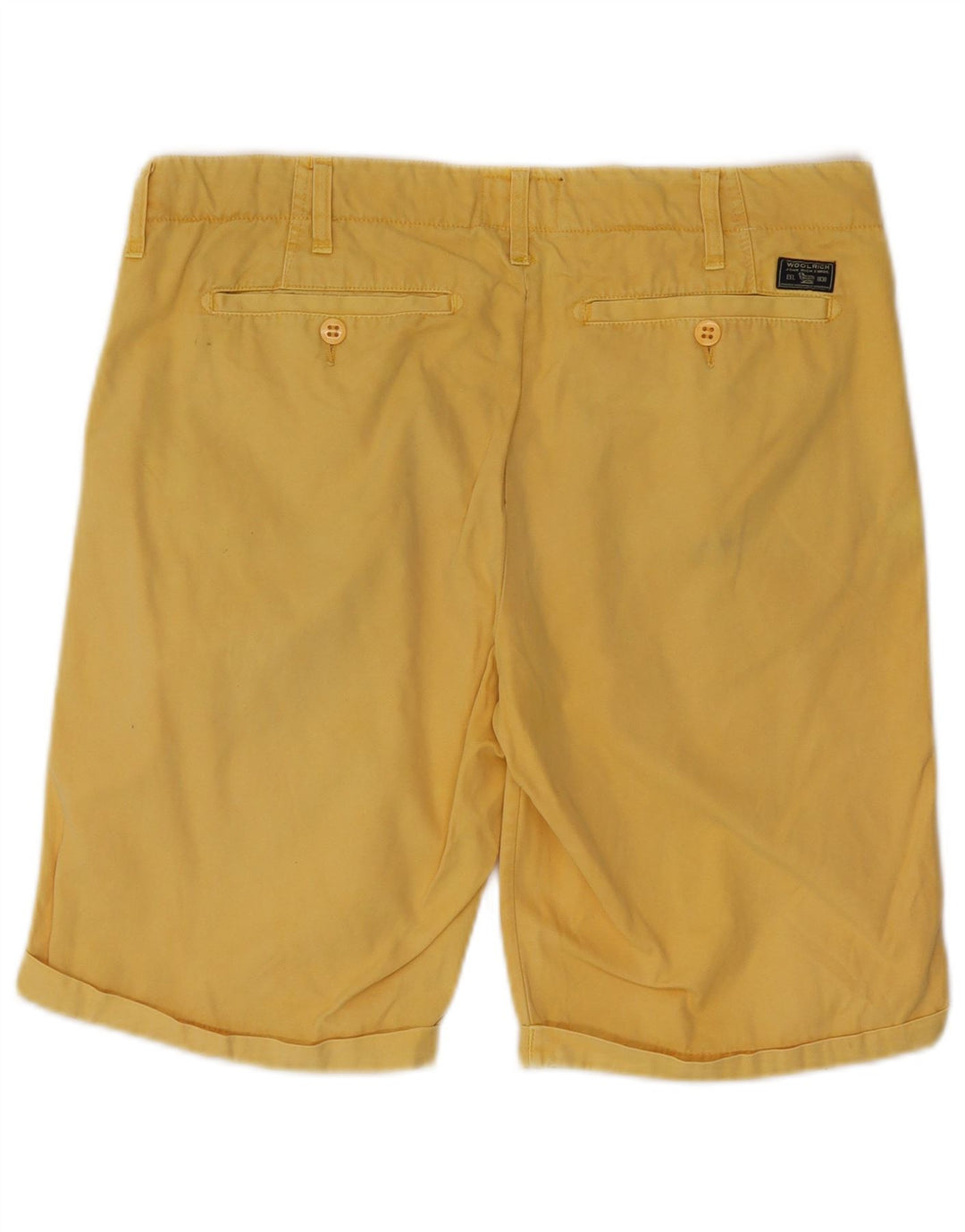 Woolrich Mens Chino Shorts W32 Médio Algodão Amarelo