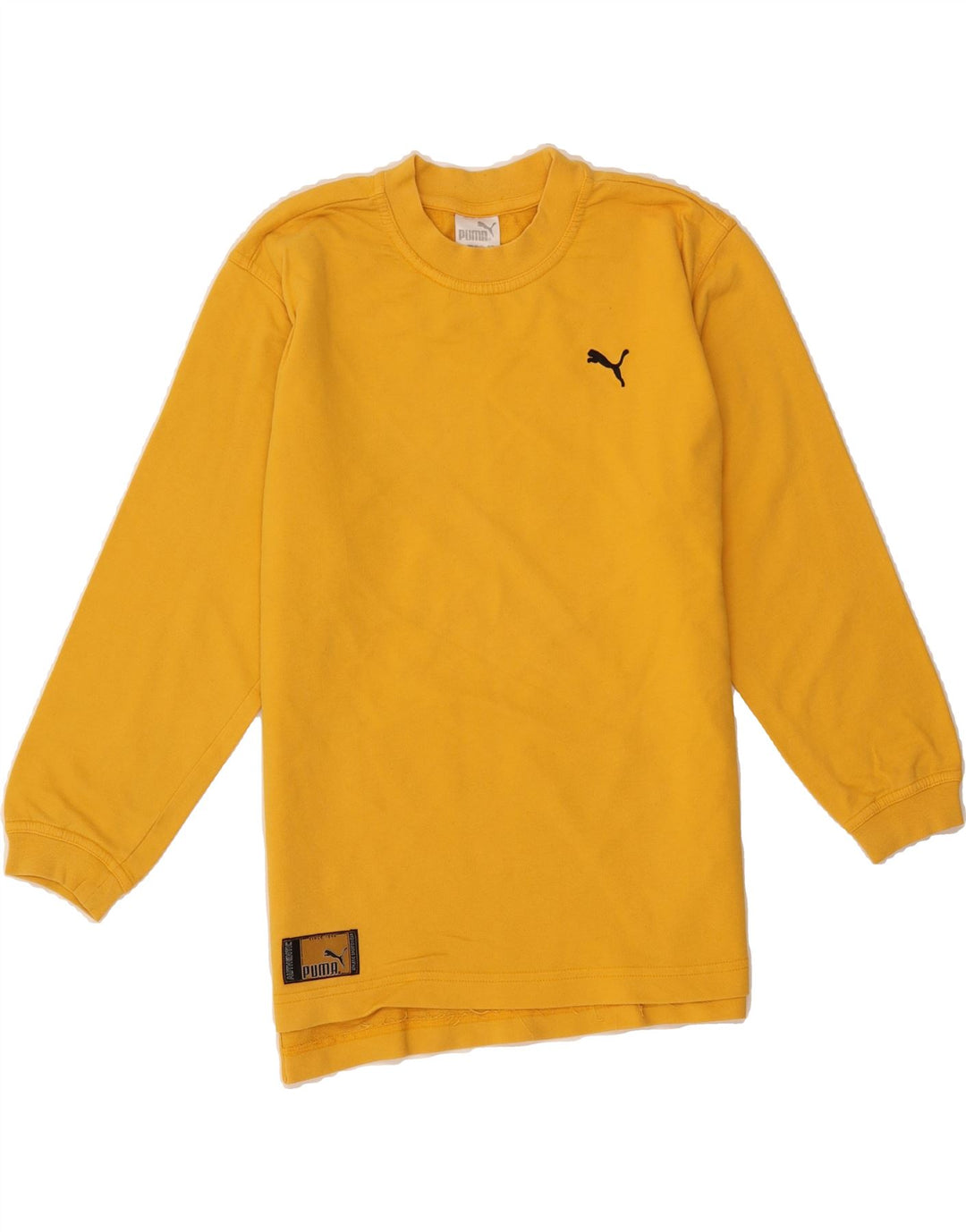 PUMA Boys Sweatshirt Jumper 11-12 Years Yellow Cotton Vintage Puma and Second-Hand Puma from Messina Hembry 