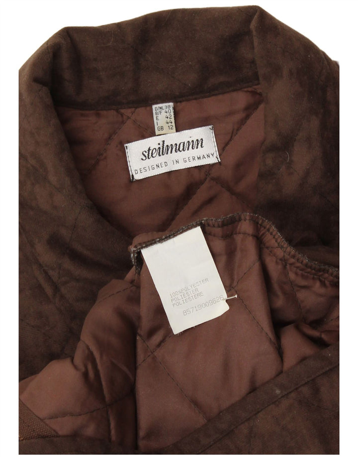 Colete acolchoado feminino STEILMANN UK 12 poliéster marrom médio