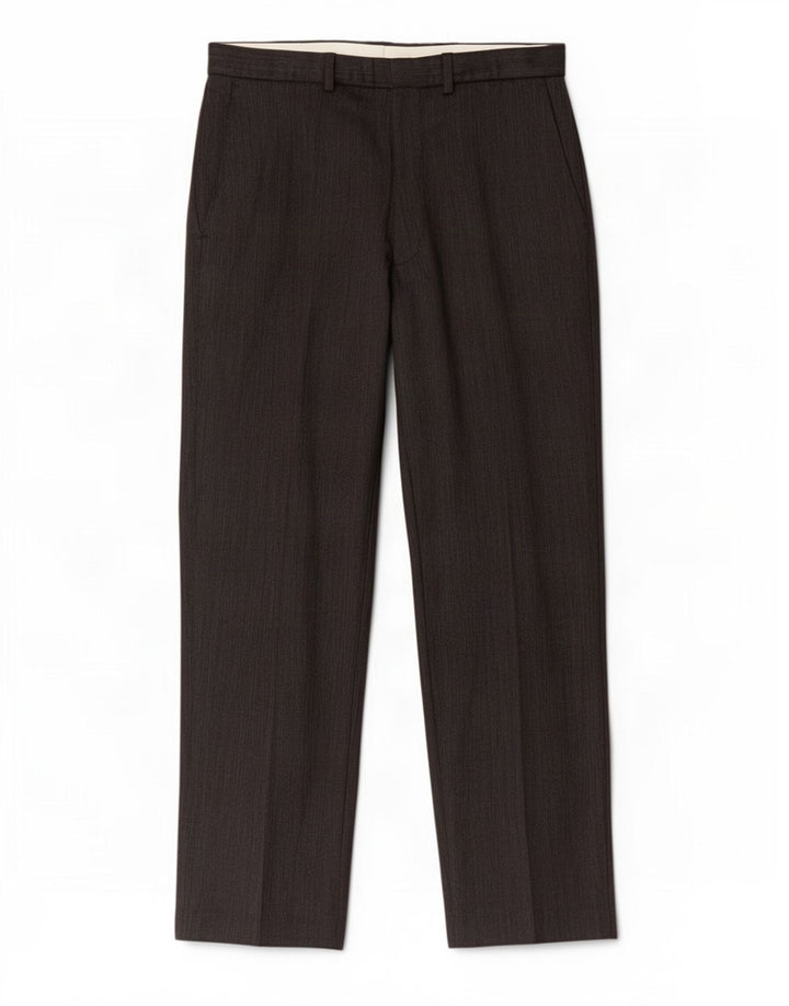 Calça chino reta masculina Marks & Spencer W34 L31 poliéster cinza