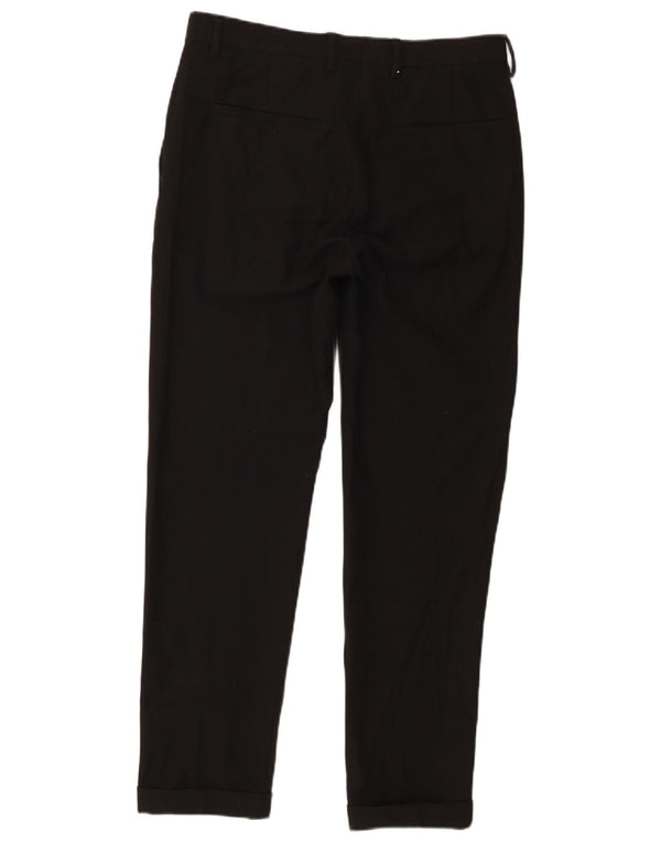 Zara Calça Capri Masculina Reta UE 38 Pequena W30 L20 Preta