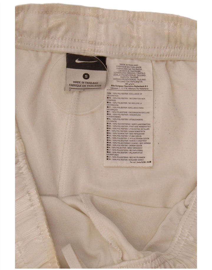 Nike Mens Sport Shorts Pequeno Poliéster Listrado Branco