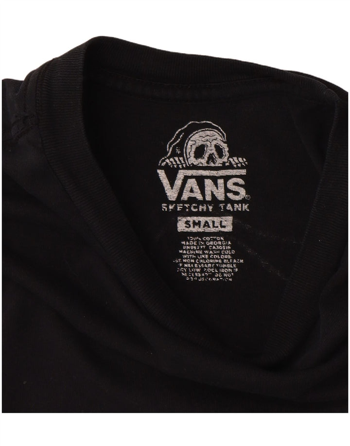 Camiseta Vans Feminina Graphic UK 10 Pequena Algodão Preto