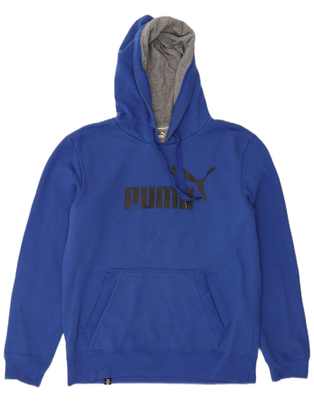 PUMA Mens Graphic Hoodie Jumper Pequeno Azul Algodão