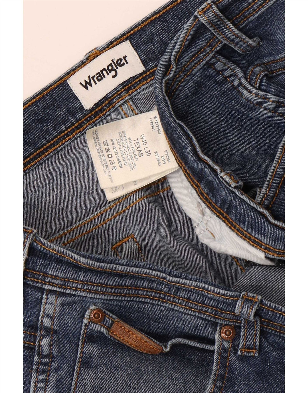 Wrangler Masculino Texas Straight Jeans W40 L27 Azul Algodão