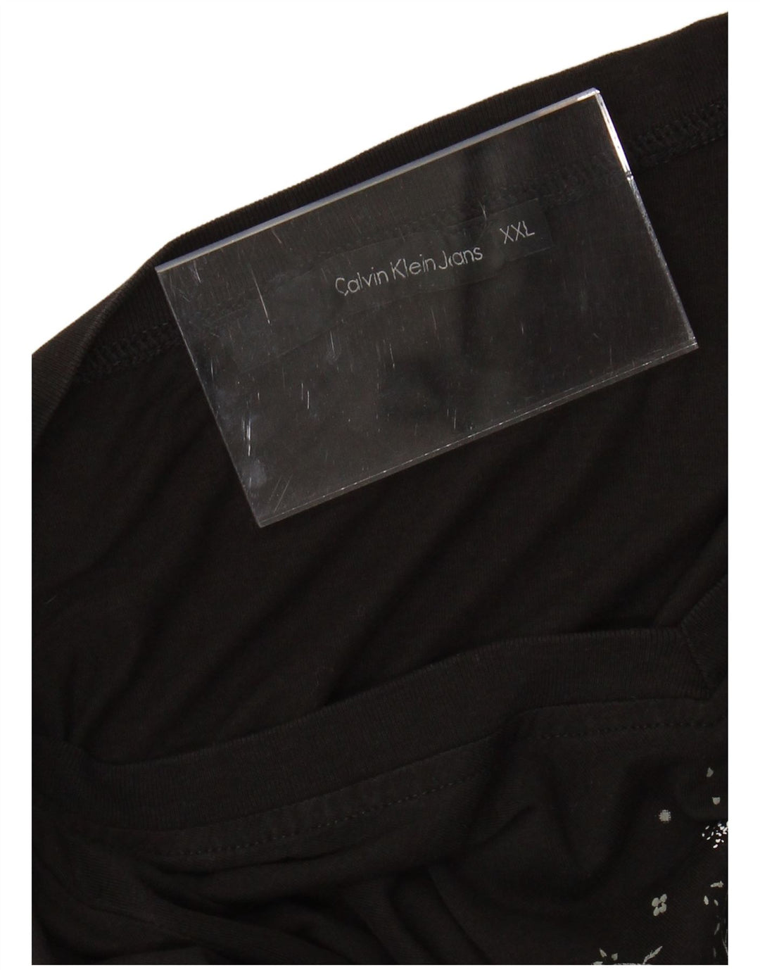 CALVIN KLEIN JEANS Camiseta feminina gráfica Top UK 20 2XL Preto