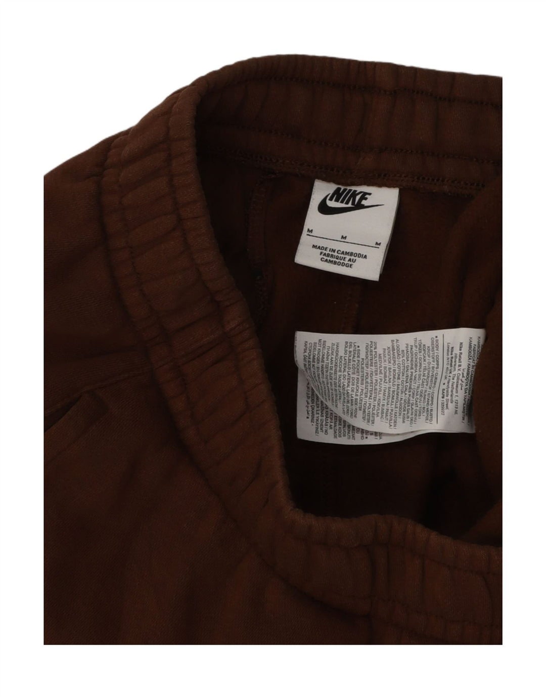 Calça de treino feminina Nike Joggers UK 14 médio marrom algodão