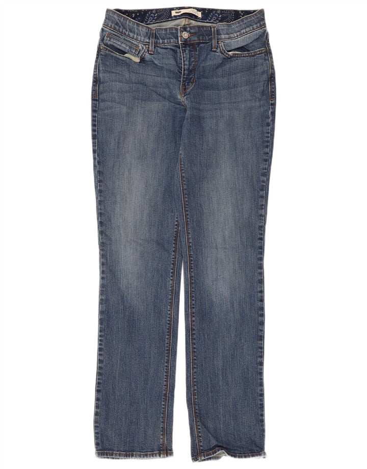 Calça jeans feminina Levi's 525 Straight W30 L32 azul algodão
