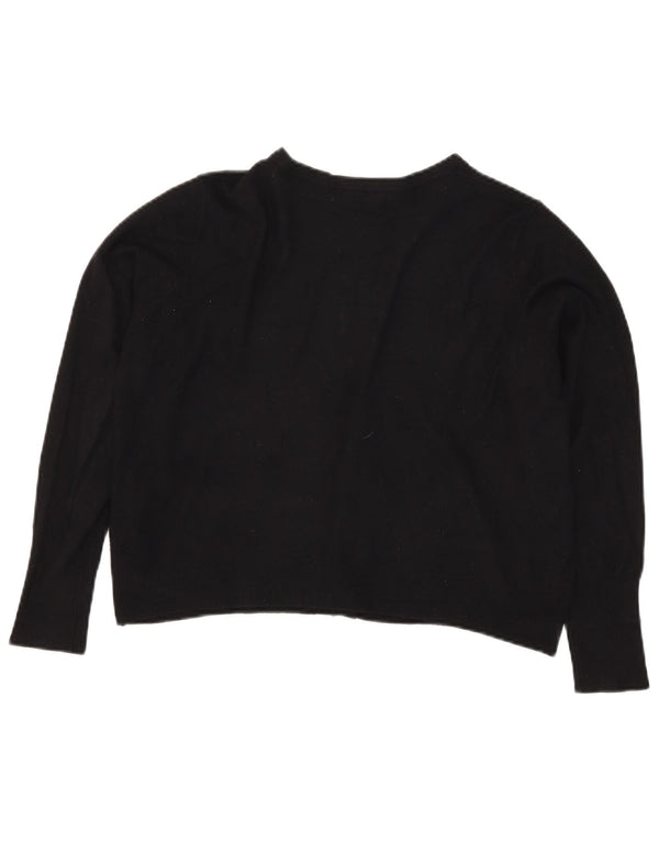 Suéter cardigã feminino Marks & Spencer UK 18 XL preto viscose