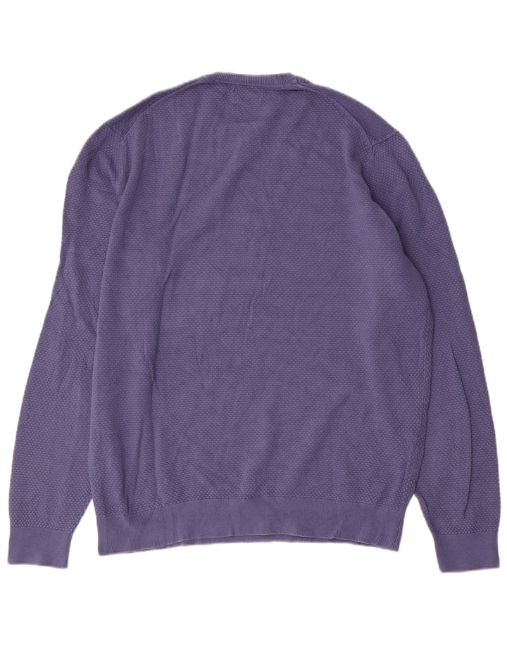 Suéter masculino Massimo Dutti com gola redonda XL algodão azul