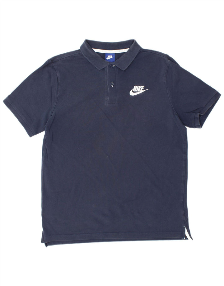Camisa polo masculina NIKE médio azul marinho algodão