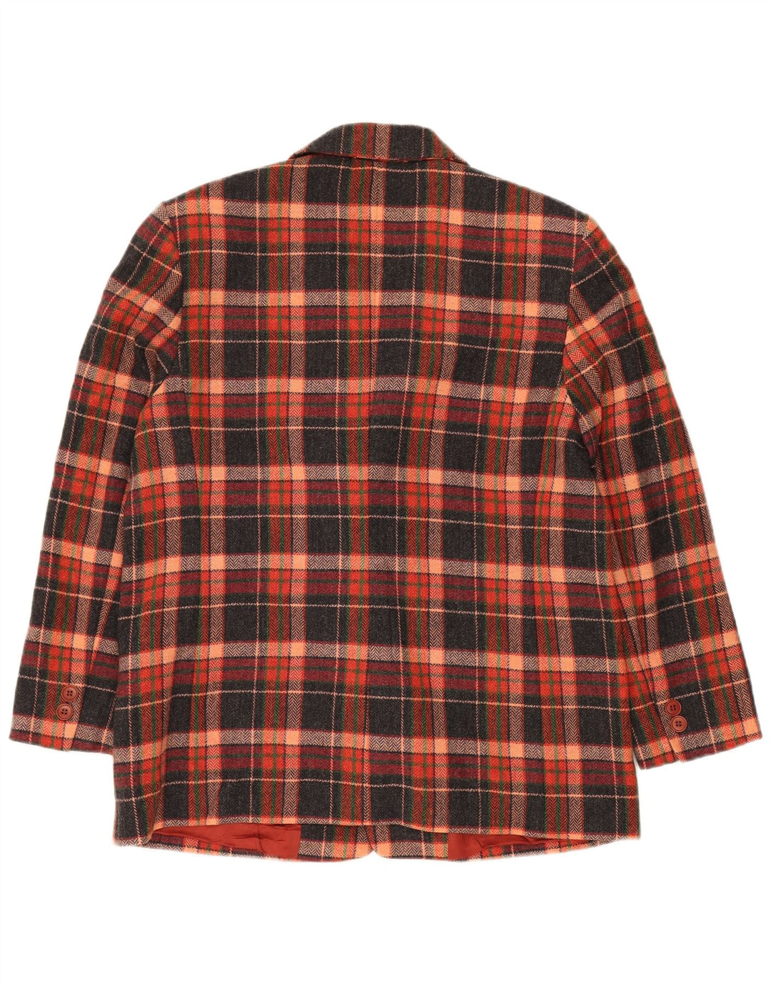 Jaqueta blazer feminina VINTAGE com 2 botões IT 47 grande xadrez multicolorido