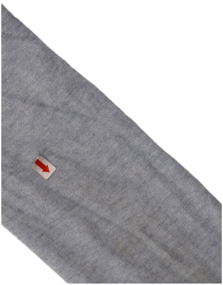 Suéter cardigã feminino aberto com palangre ZARA Reino Unido 14 grande viscose azul