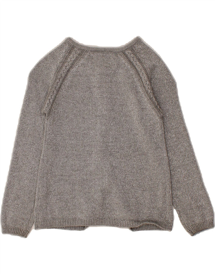 JOULES Girls Cardigan Sweater 5-6 Years Grey Cotton Vintage Joules and Second-Hand Joules from Messina Hembry 