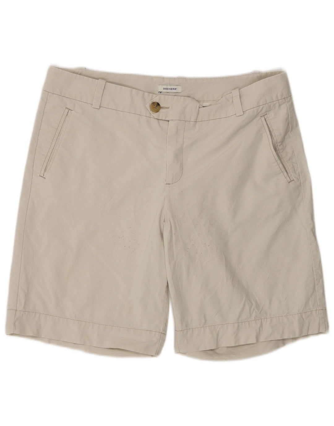 Shorts Chino Feminino Dockers US 12 Grande W36 Algodão Bege
