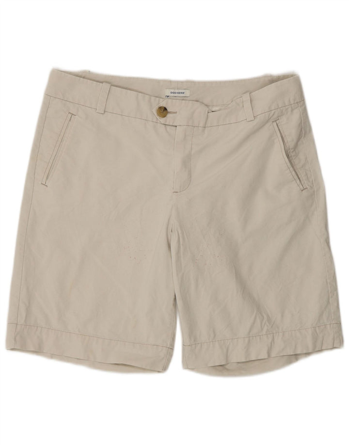 Shorts Chino Feminino Dockers US 12 Grande W36 Algodão Bege