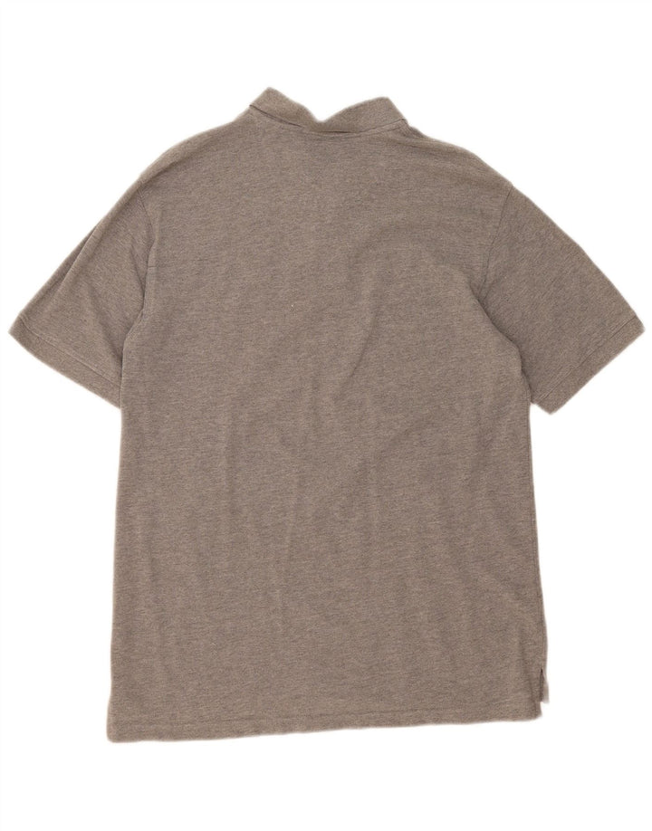 Camisa polo masculina IZOD grande algodão cinza